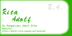 rita adolf business card